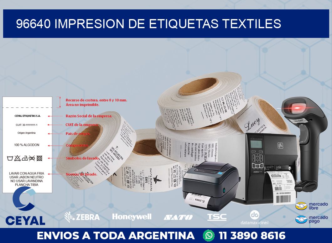 96640 IMPRESION DE ETIQUETAS TEXTILES