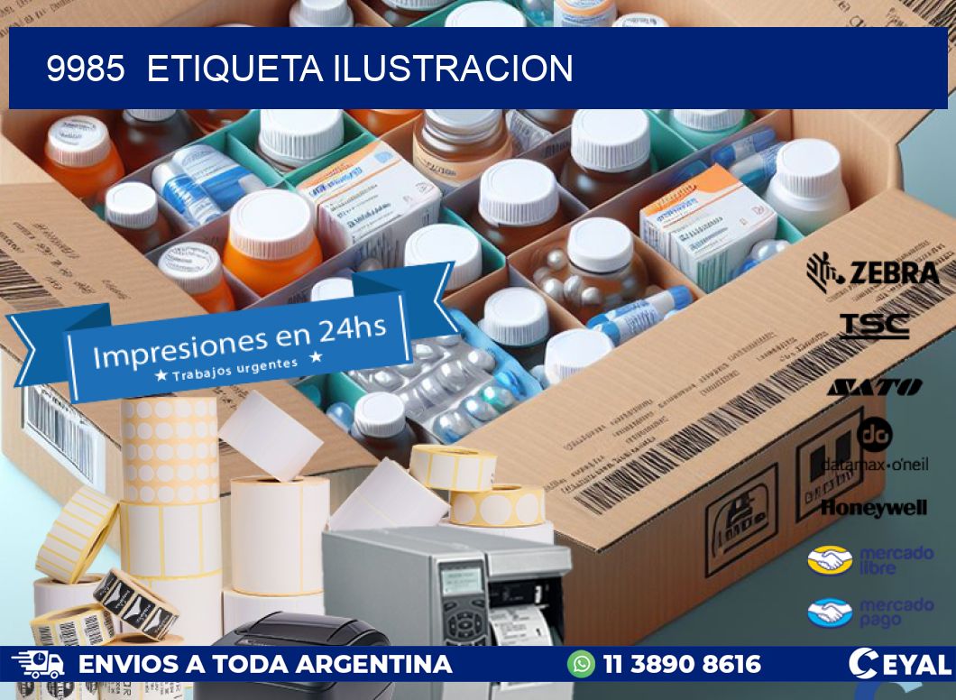 9985 etiqueta ilustracion