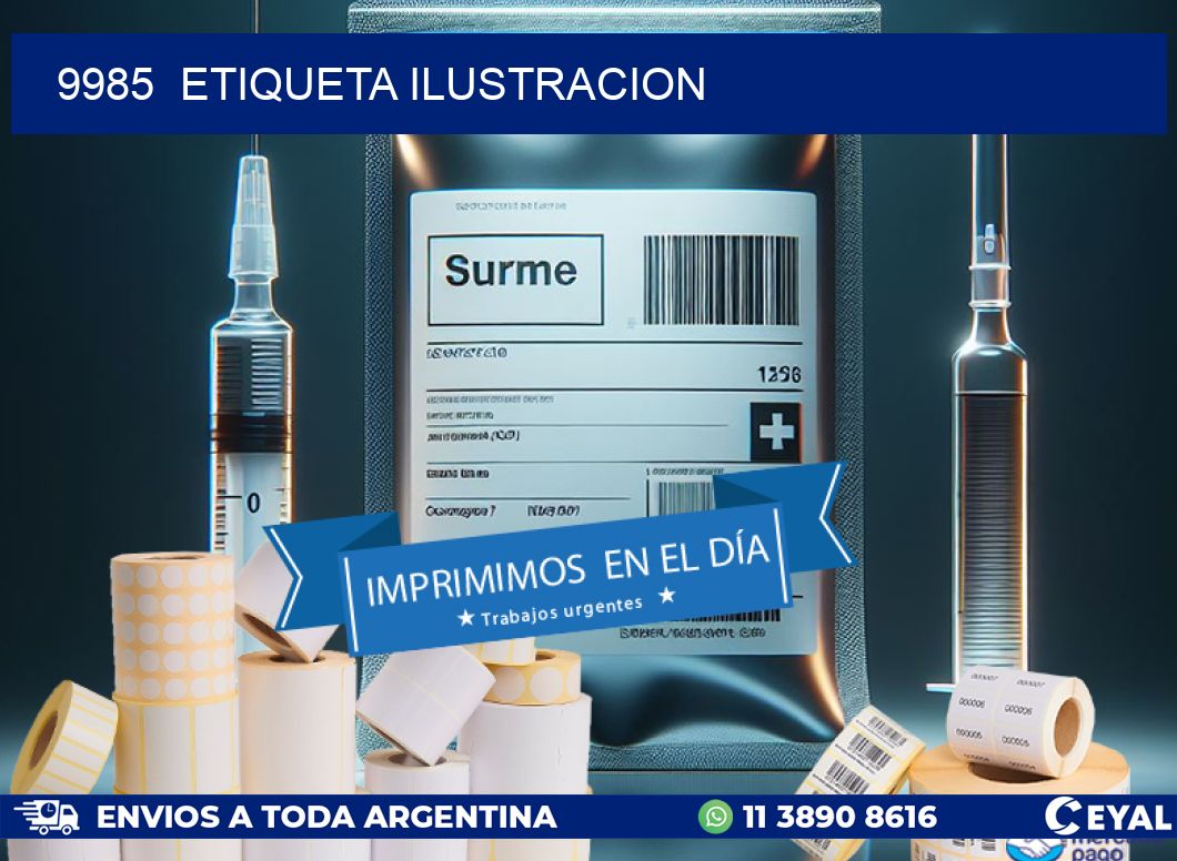 9985 etiqueta ilustracion