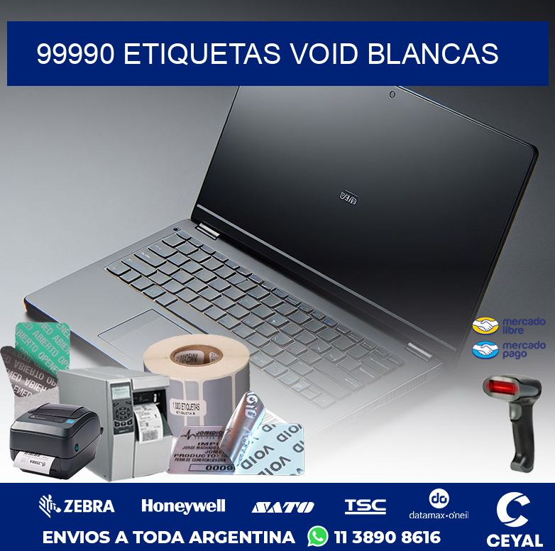 99990 ETIQUETAS VOID BLANCAS