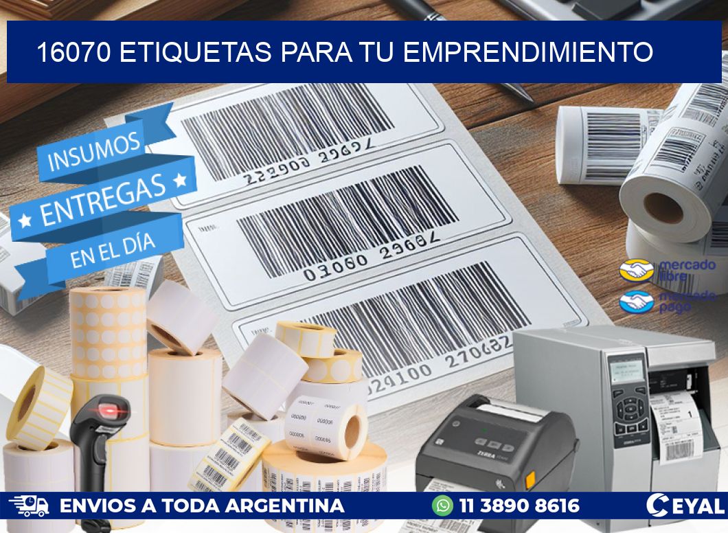 16070 ETIQUETAS PARA TU EMPRENDIMIENTO
