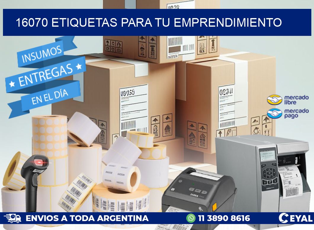 16070 ETIQUETAS PARA TU EMPRENDIMIENTO