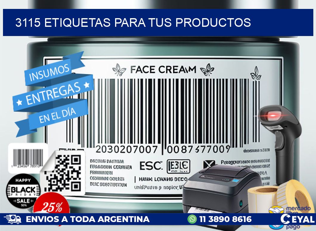 3115 ETIQUETAS PARA TUS PRODUCTOS