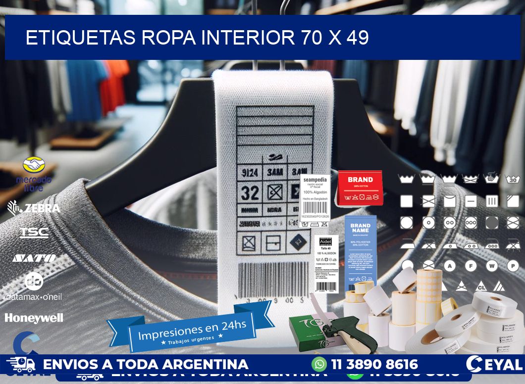 ETIQUETAS ROPA INTERIOR 70 x 49