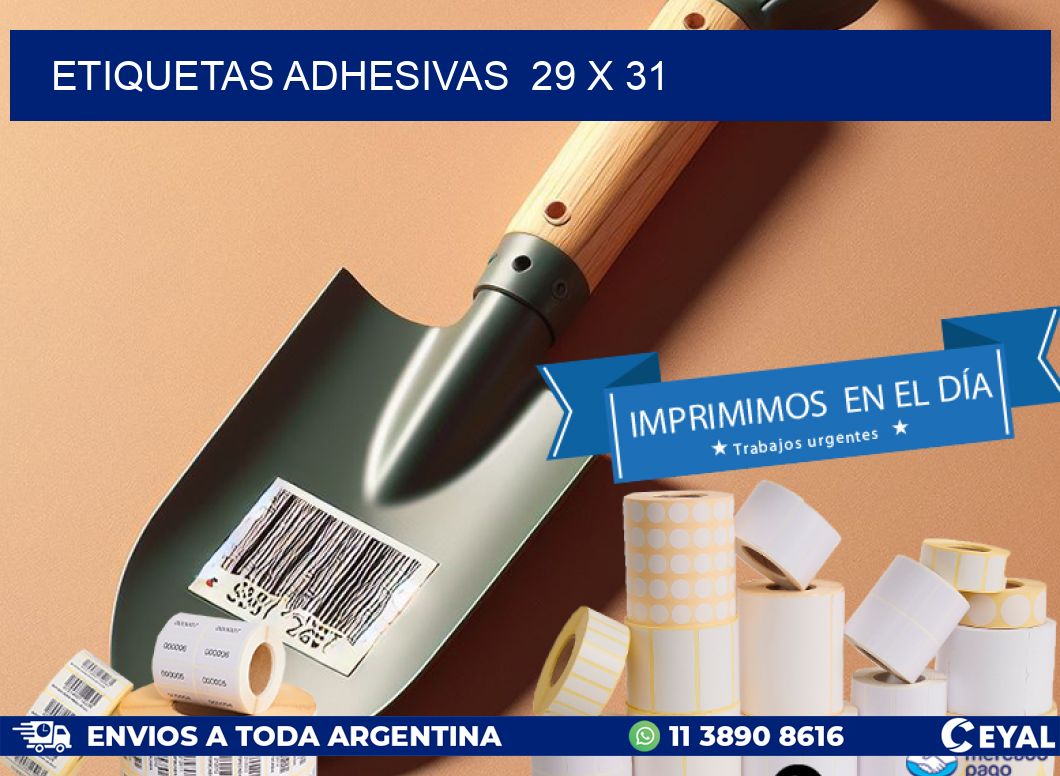 ETIQUETAS ADHESIVAS 29 x 31