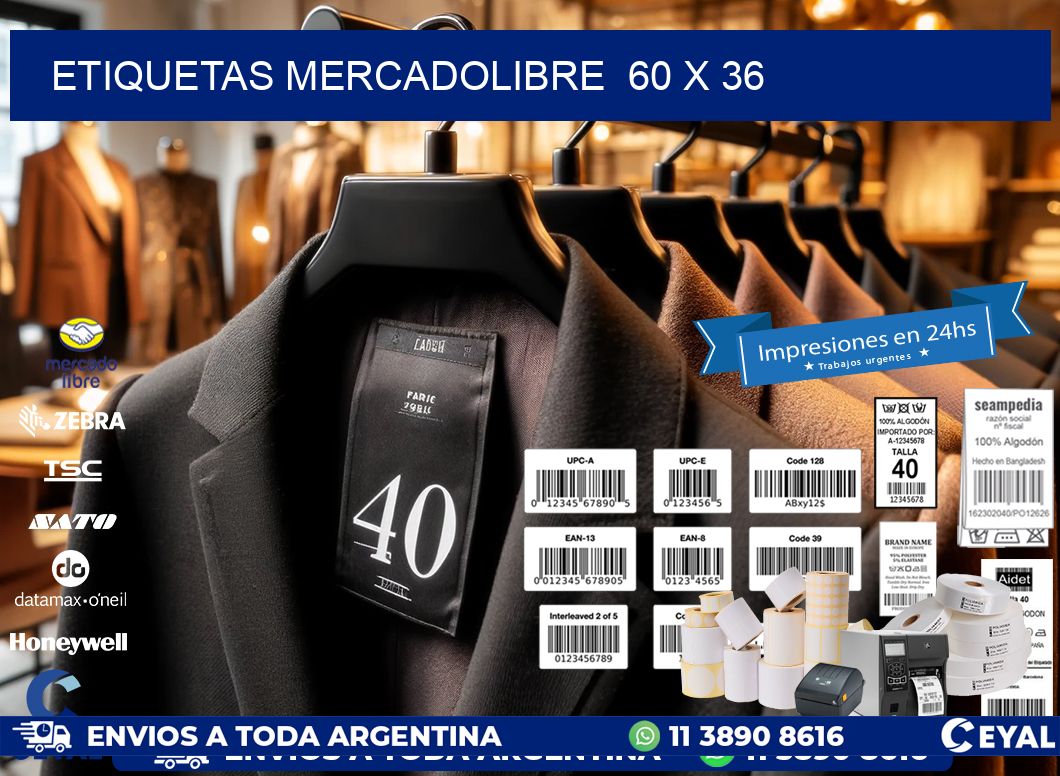 ETIQUETAS MERCADOLIBRE 60 x 36