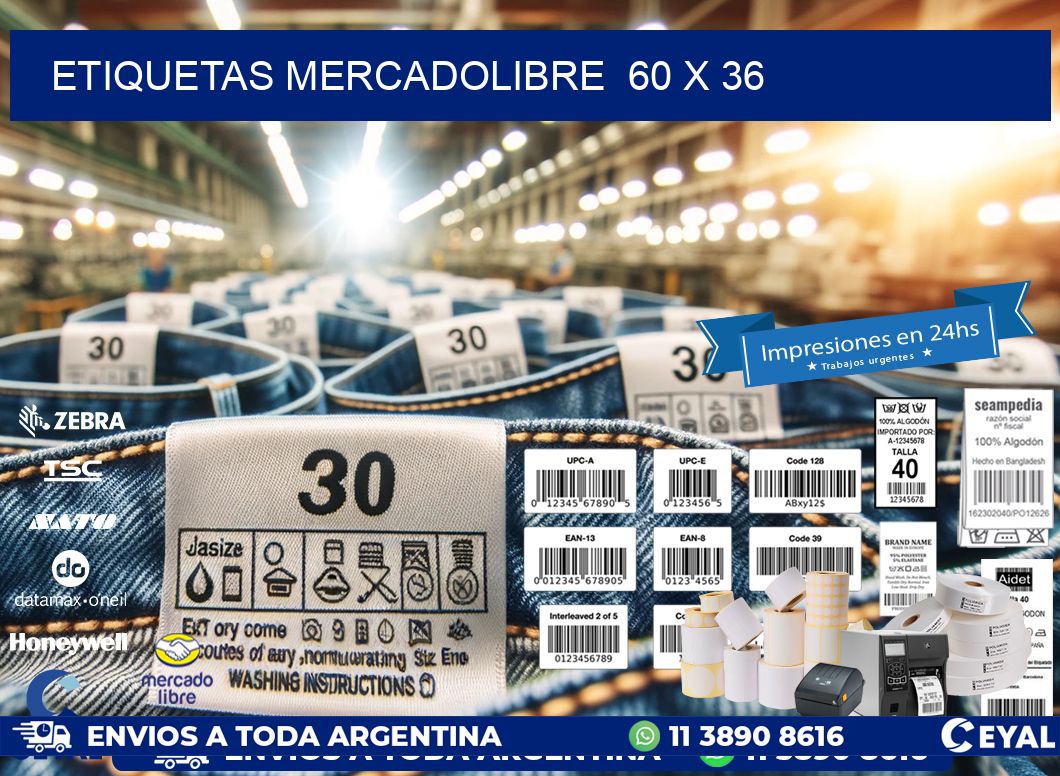 ETIQUETAS MERCADOLIBRE 60 x 36