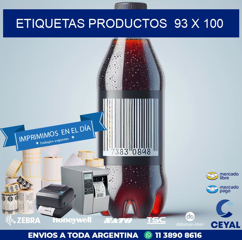 ETIQUETAS PRODUCTOS  93 x 100