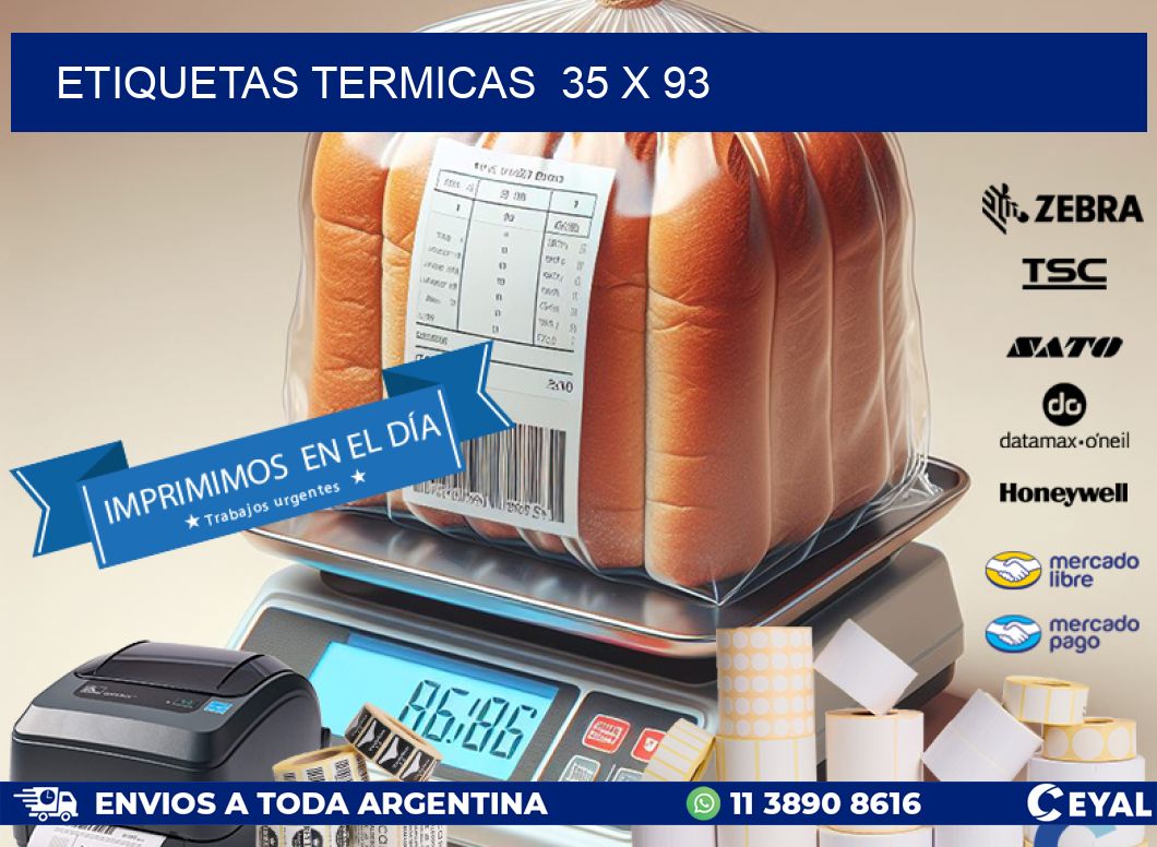 ETIQUETAS TERMICAS 35 x 93