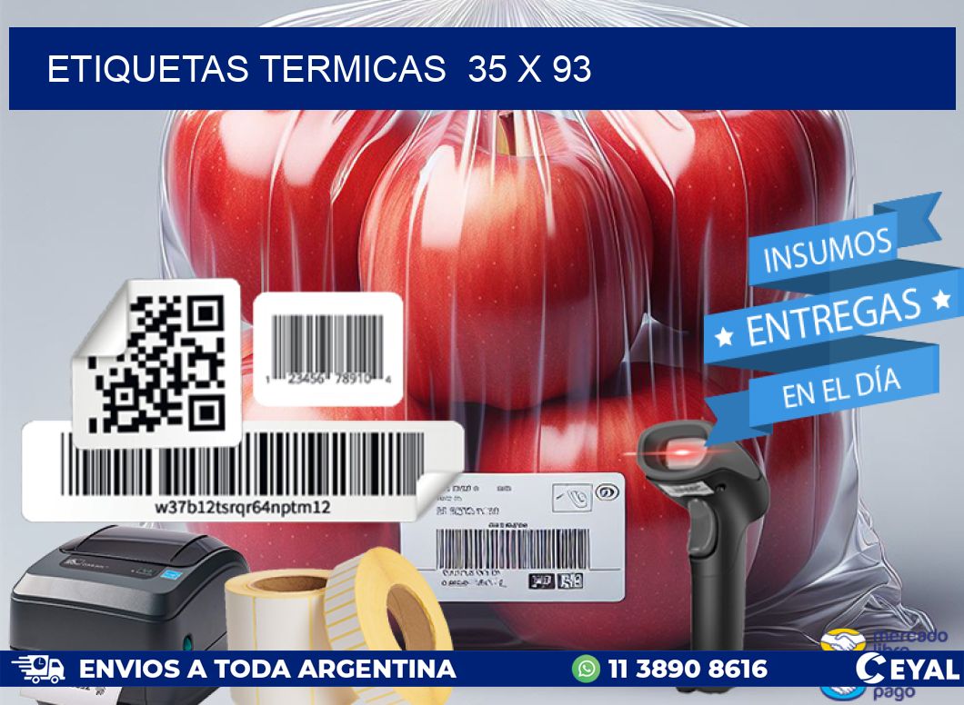ETIQUETAS TERMICAS 35 x 93