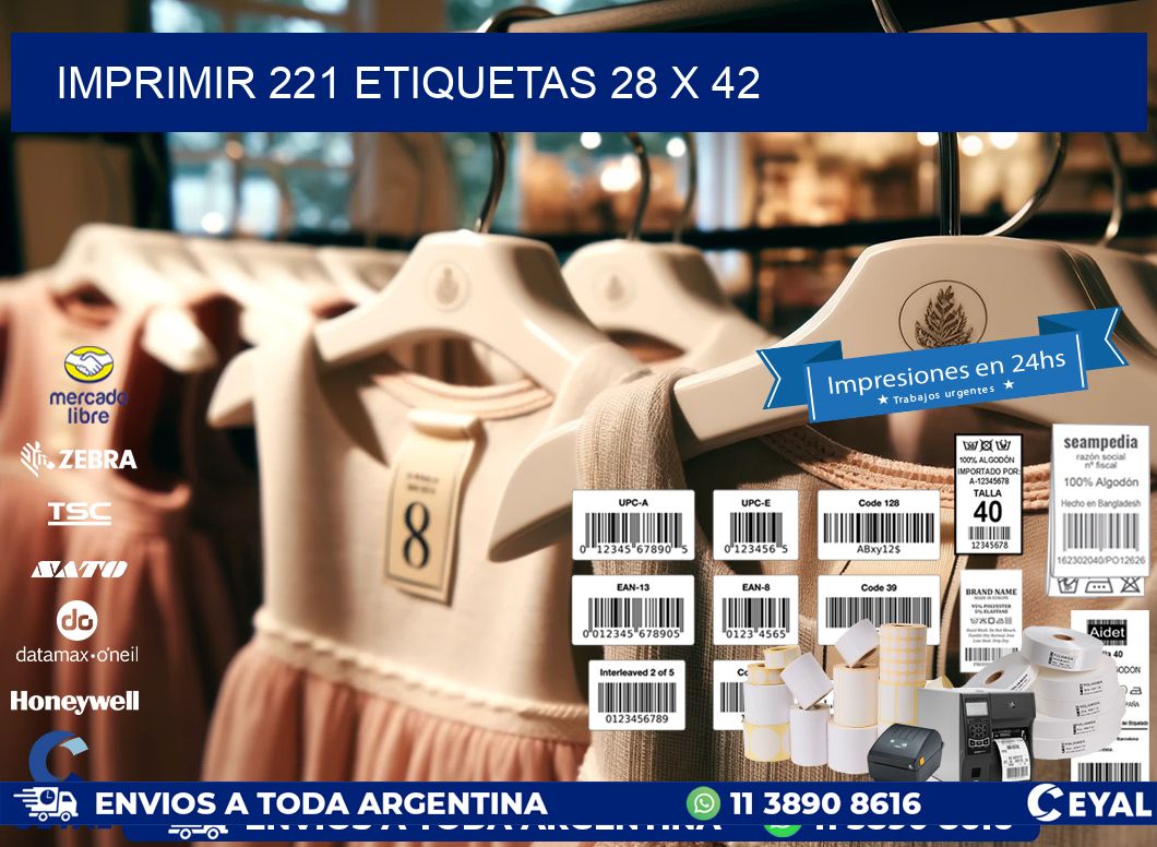 IMPRIMIR 221 ETIQUETAS 28 x 42