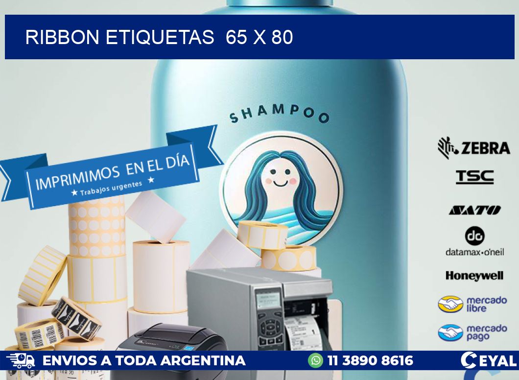 RIBBON ETIQUETAS 65 x 80