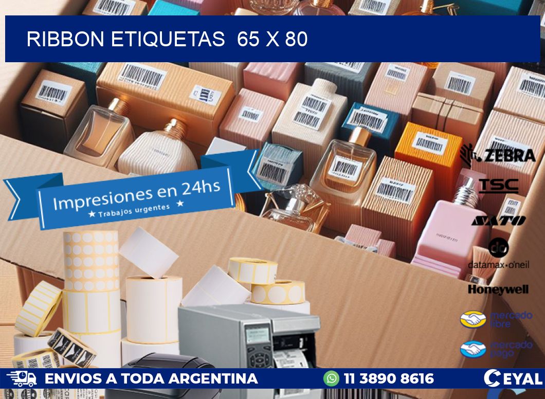 RIBBON ETIQUETAS 65 x 80