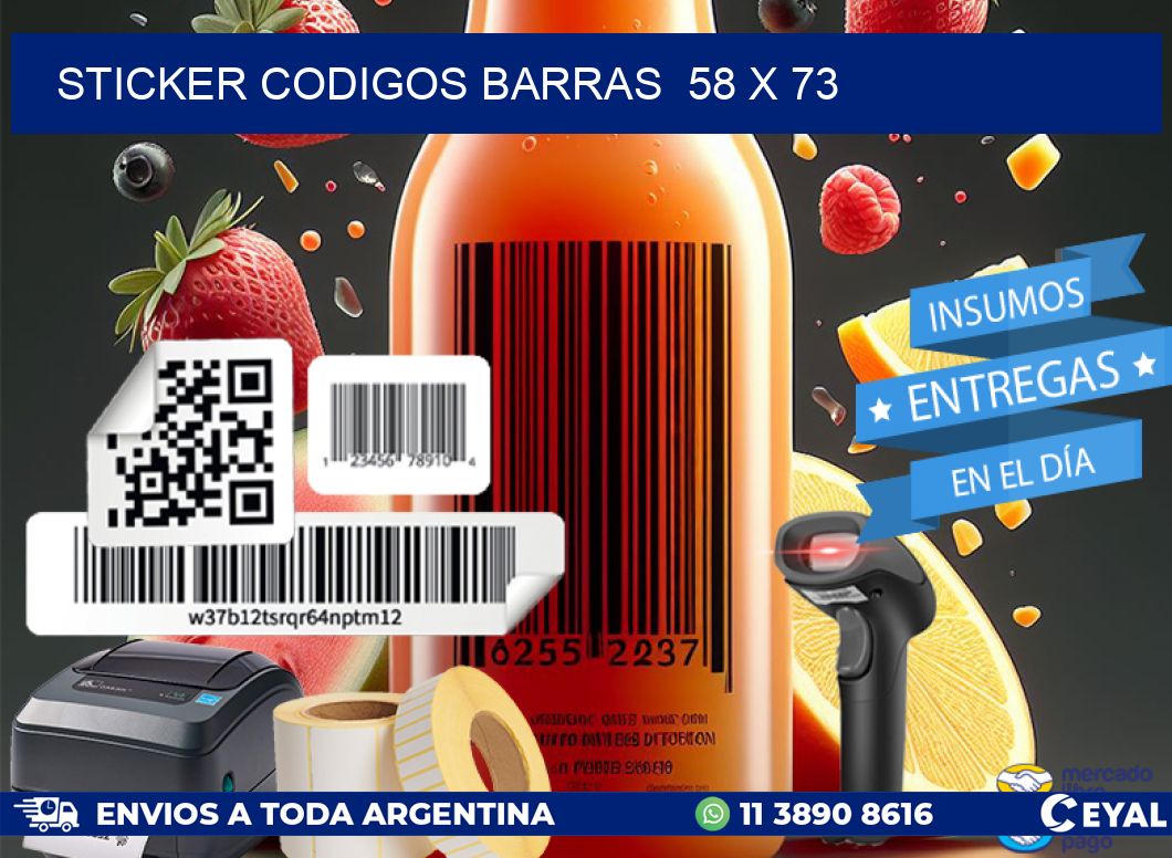STICKER CODIGOS BARRAS 58 x 73