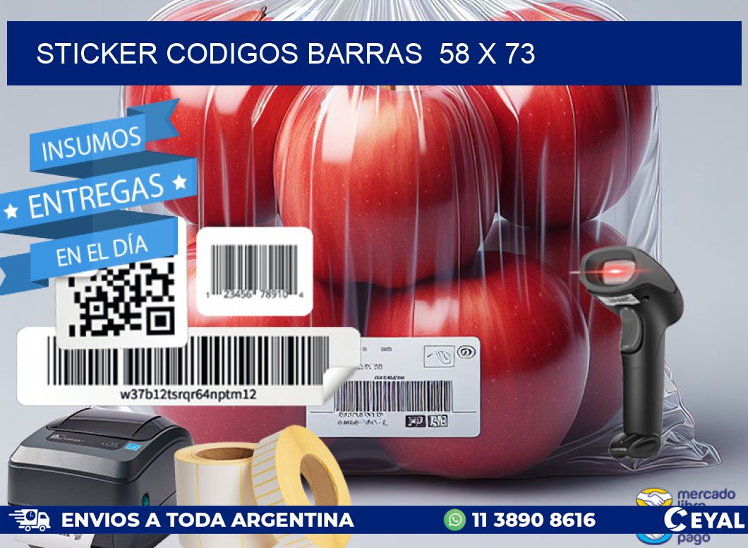 STICKER CODIGOS BARRAS 58 x 73