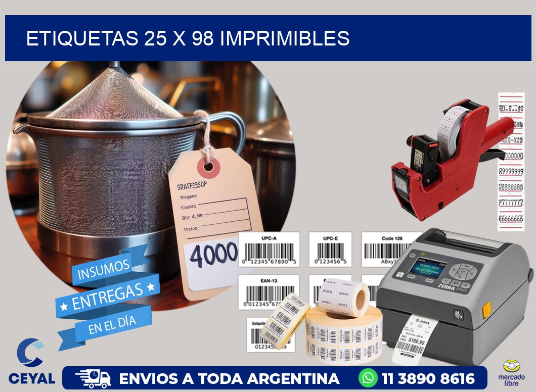 ETIQUETAS 25 x 98 IMPRIMIBLES
