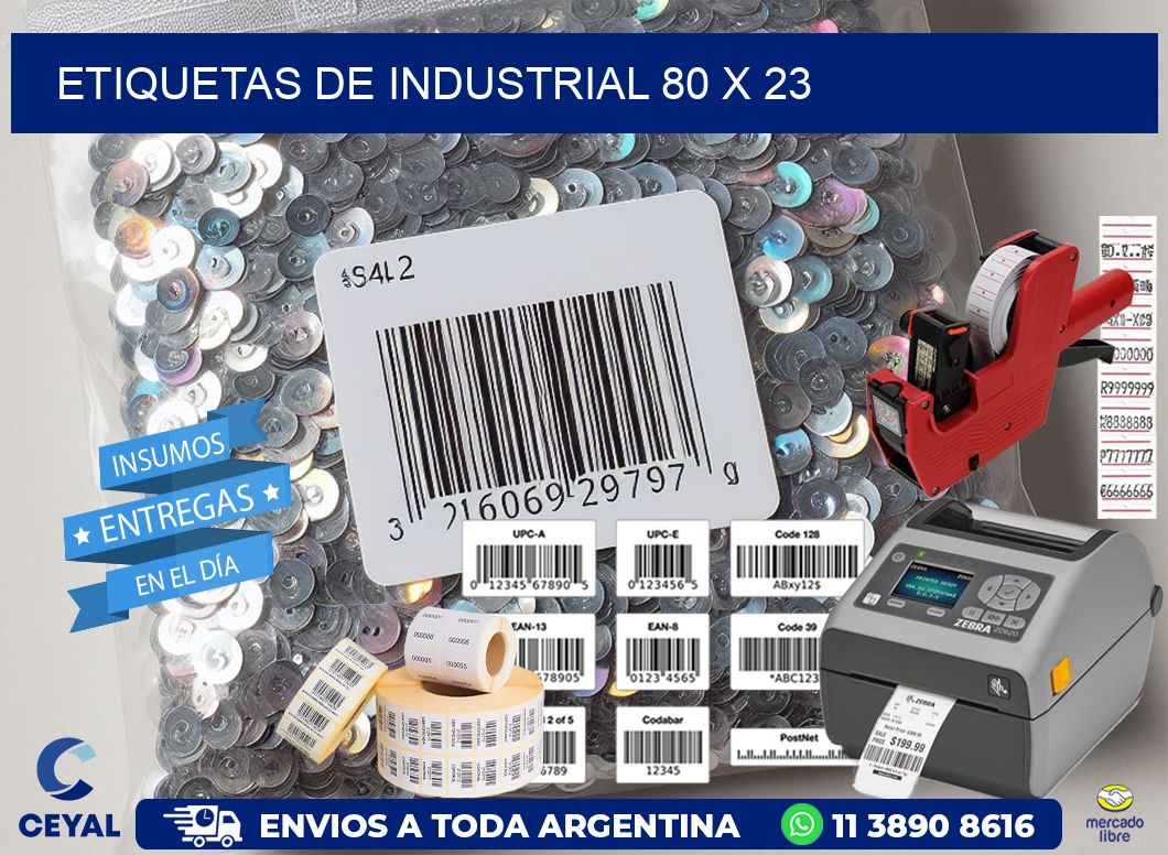 etiquetas de industrial 80 x 23