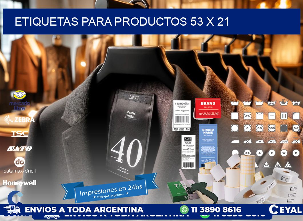 etiquetas para productos 53 x 21