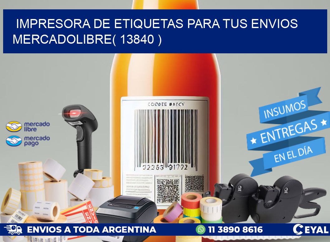 impresora de etiquetas para tus envios mercadolibre( 13840 )