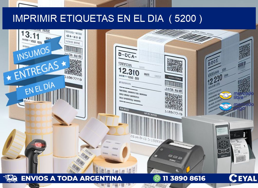 imprimir etiquetas en el dia ( 5200 )
