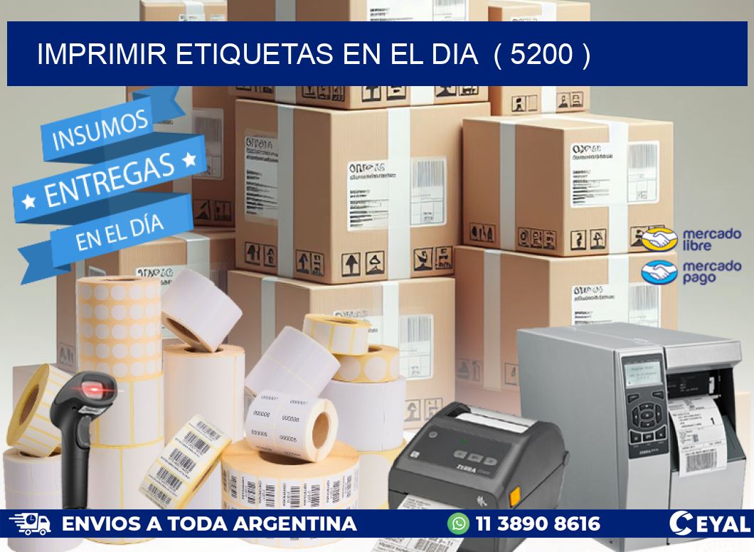 imprimir etiquetas en el dia ( 5200 )