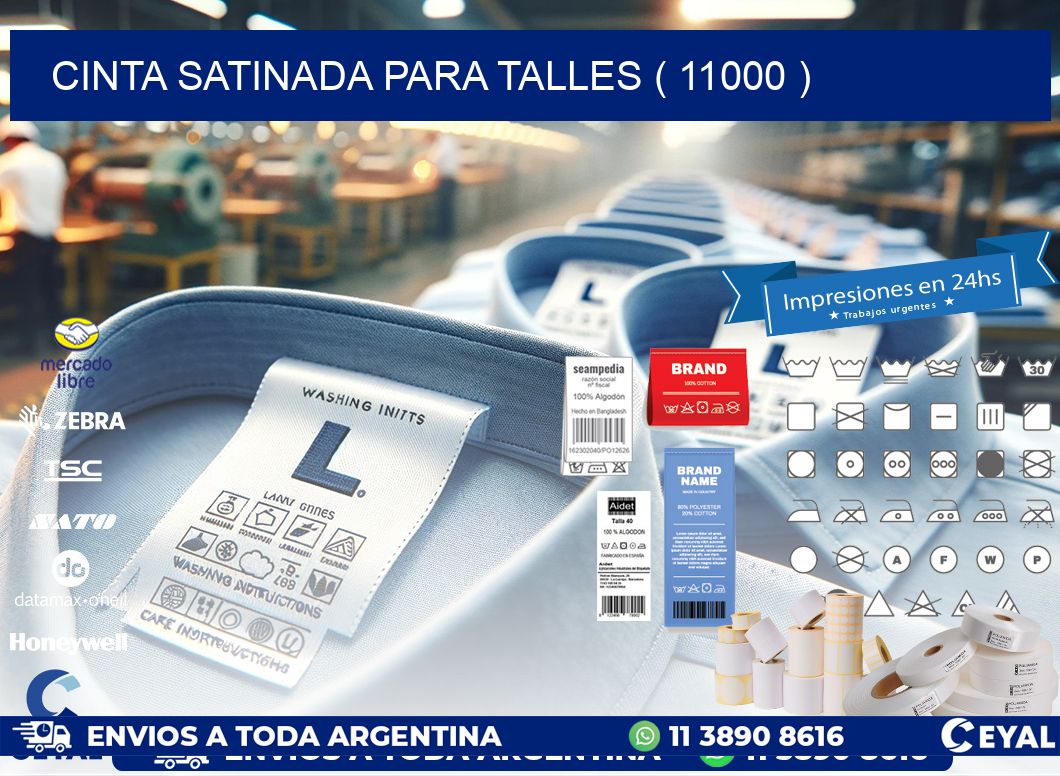 CINTA SATINADA PARA TALLES ( 11000 )