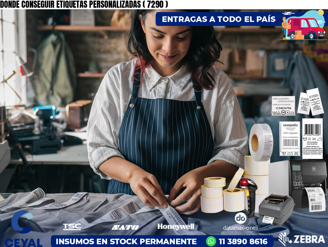 DONDE CONSEGUIR ETIQUETAS PERSONALIZADAS ( 7290 )