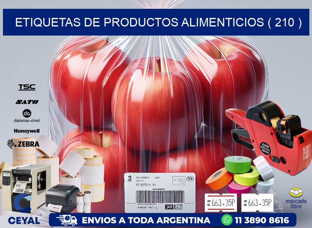 ETIQUETAS DE PRODUCTOS ALIMENTICIOS ( 210 )