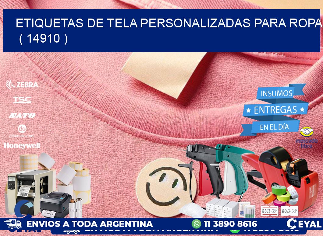ETIQUETAS DE TELA PERSONALIZADAS PARA ROPA ( 14910 )