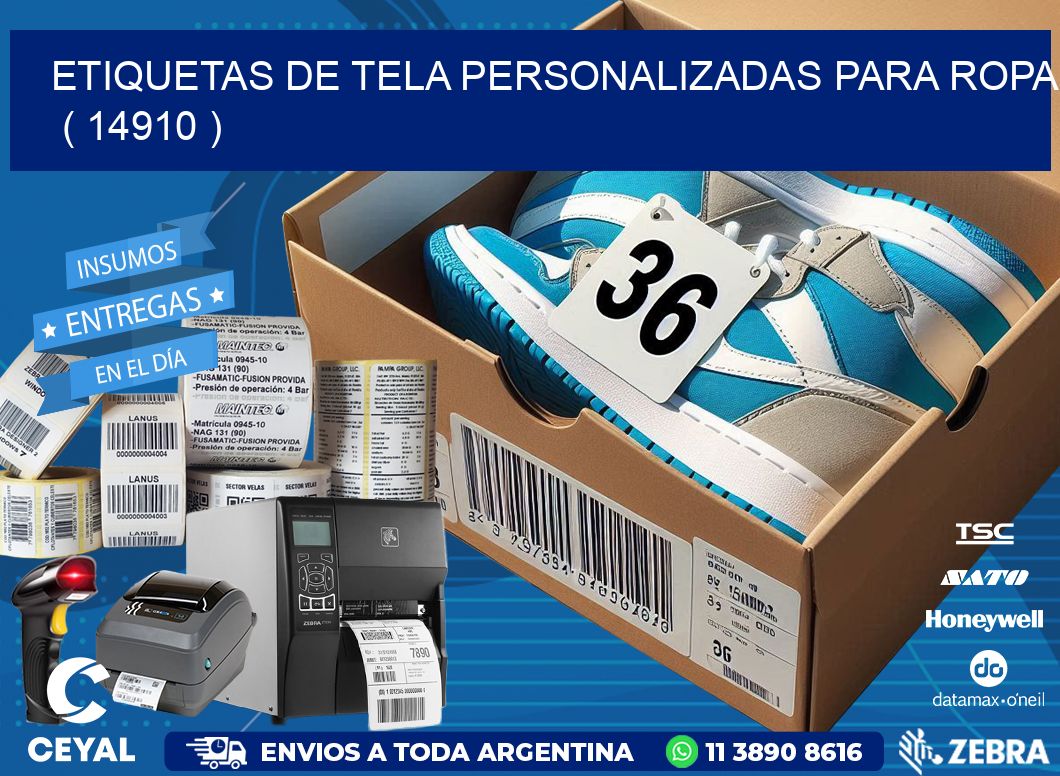 ETIQUETAS DE TELA PERSONALIZADAS PARA ROPA ( 14910 )