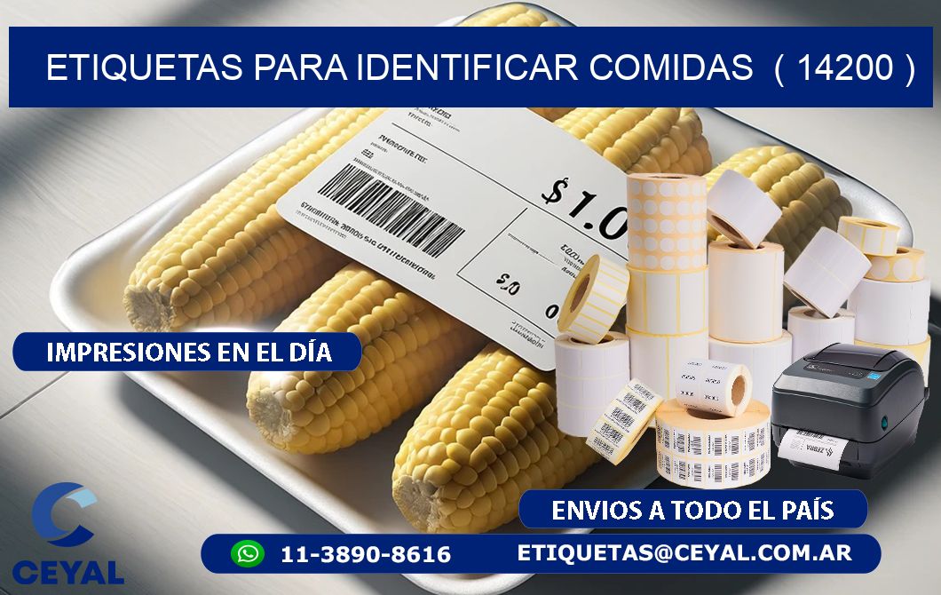 ETIQUETAS PARA IDENTIFICAR COMIDAS ( 14200 )
