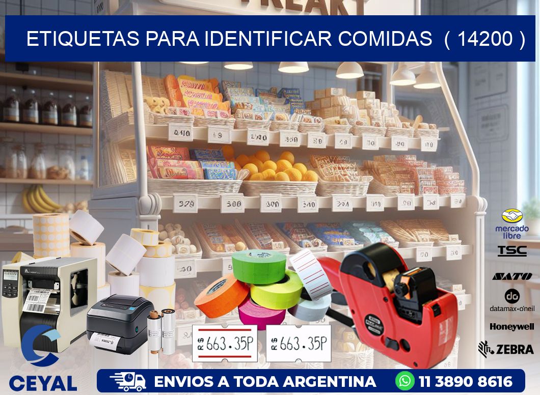 ETIQUETAS PARA IDENTIFICAR COMIDAS ( 14200 )