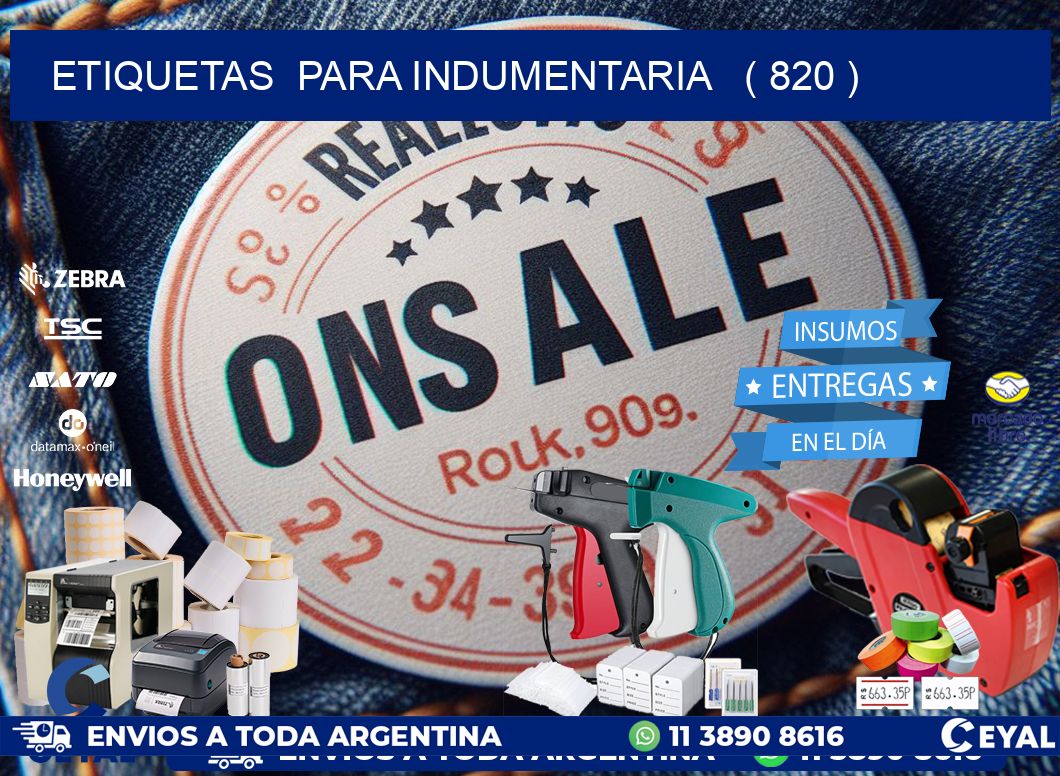 ETIQUETAS PARA INDUMENTARIA ( 820 )