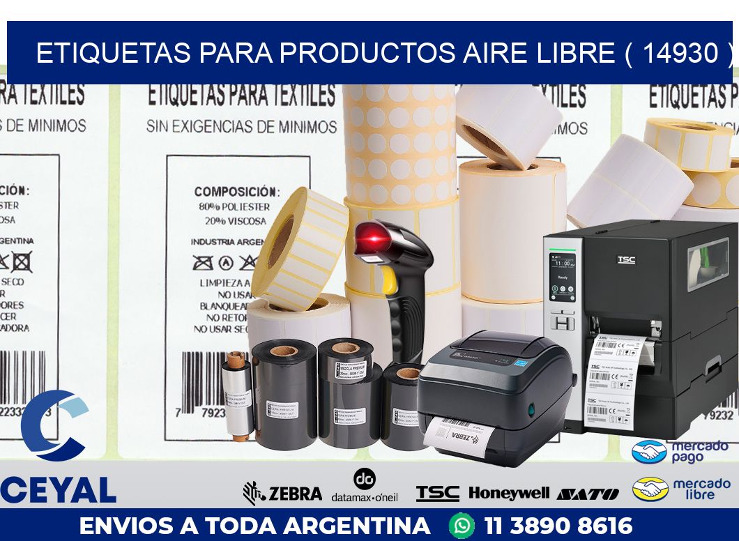ETIQUETAS PARA PRODUCTOS AIRE LIBRE ( 14930 )