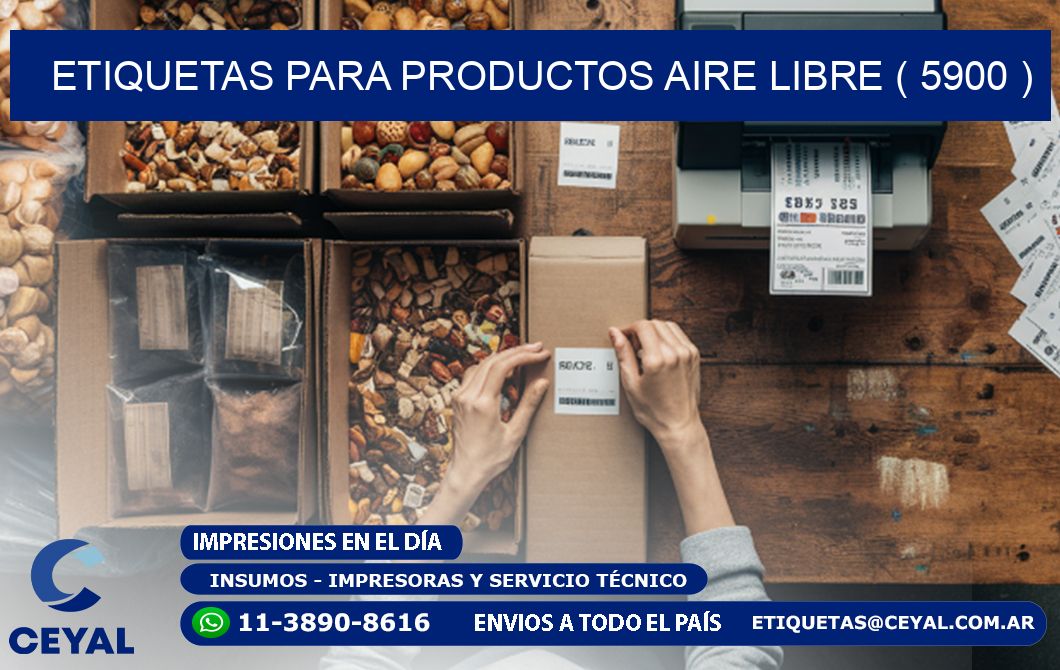 ETIQUETAS PARA PRODUCTOS AIRE LIBRE ( 5900 )