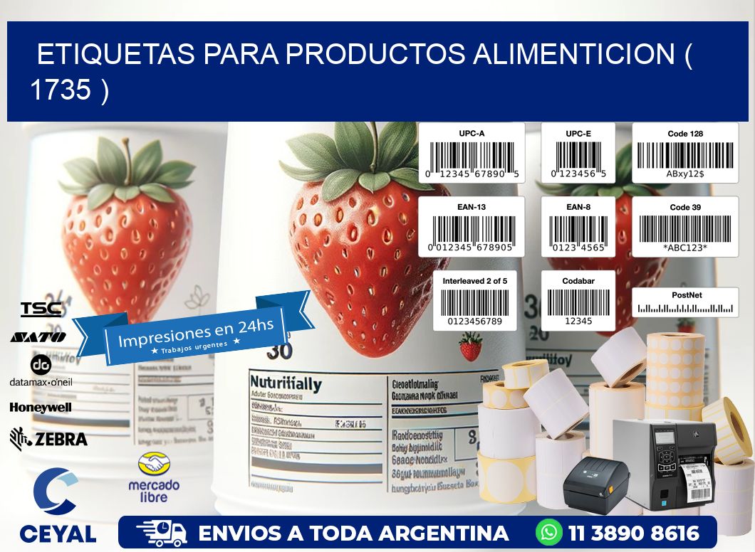 ETIQUETAS PARA PRODUCTOS ALIMENTICION ( 1735 )