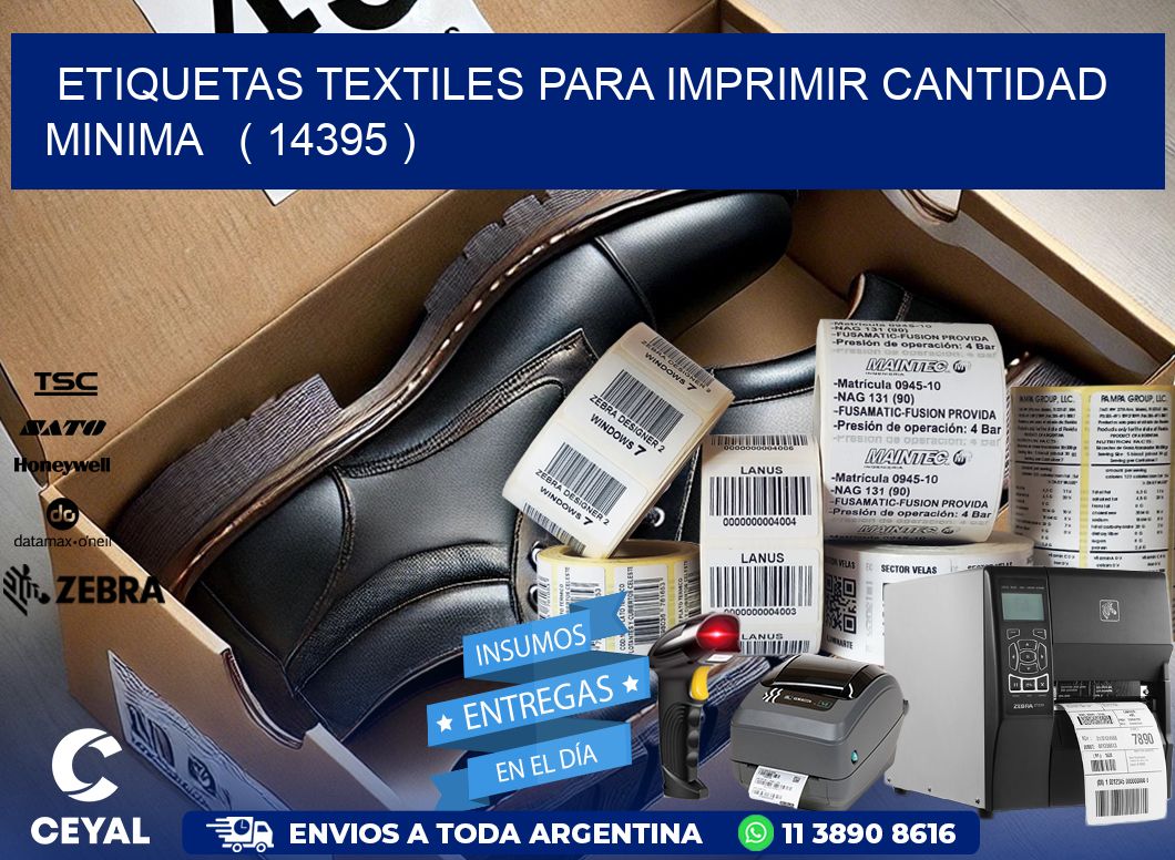 ETIQUETAS TEXTILES PARA IMPRIMIR CANTIDAD MINIMA ( 14395 )