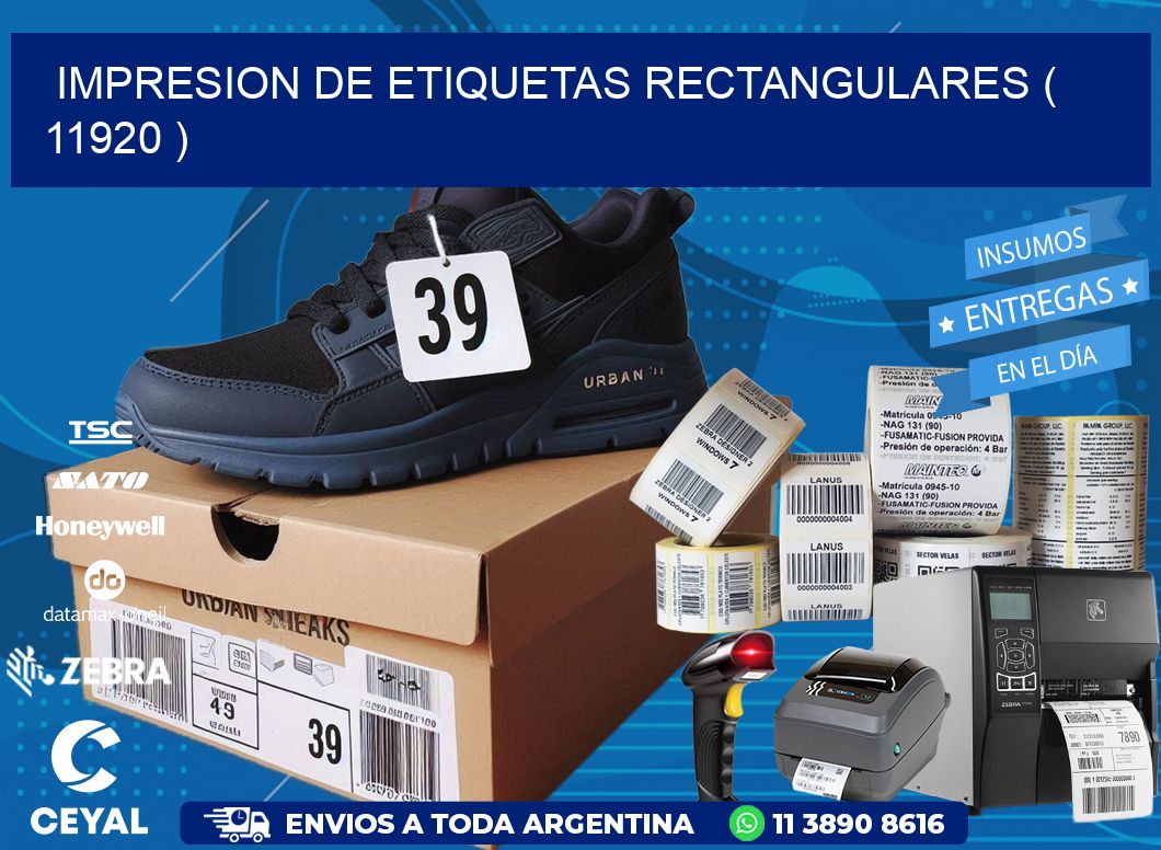 IMPRESION DE ETIQUETAS RECTANGULARES ( 11920 )