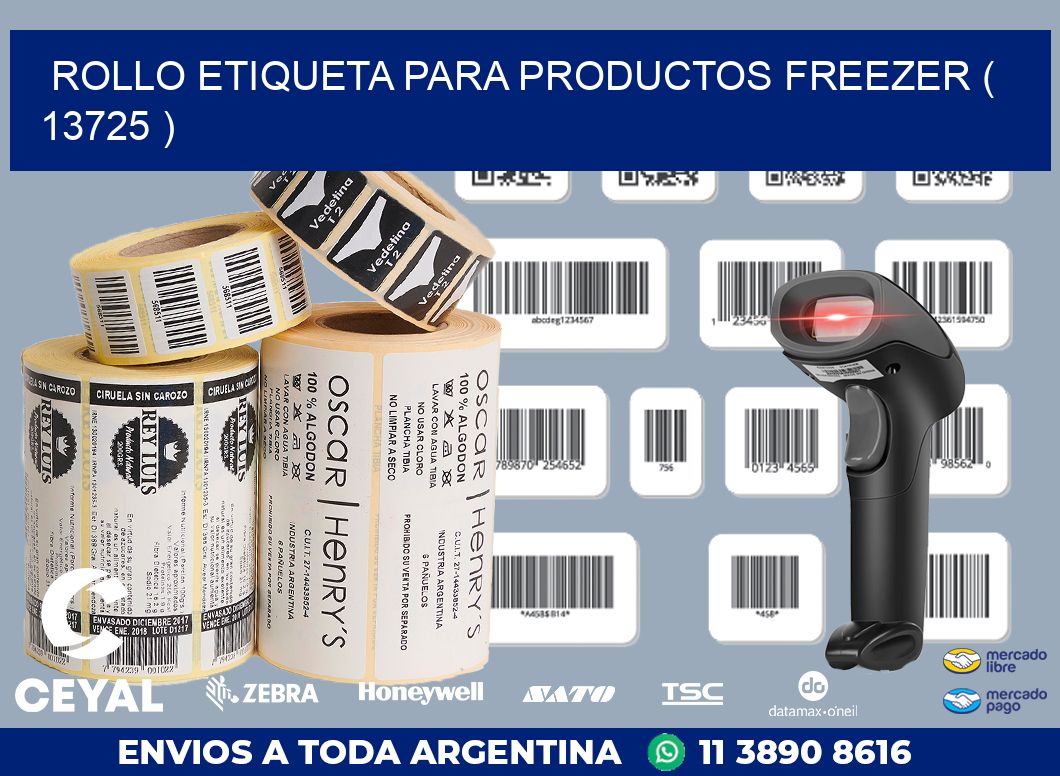 ROLLO ETIQUETA PARA PRODUCTOS FREEZER ( 13725 )