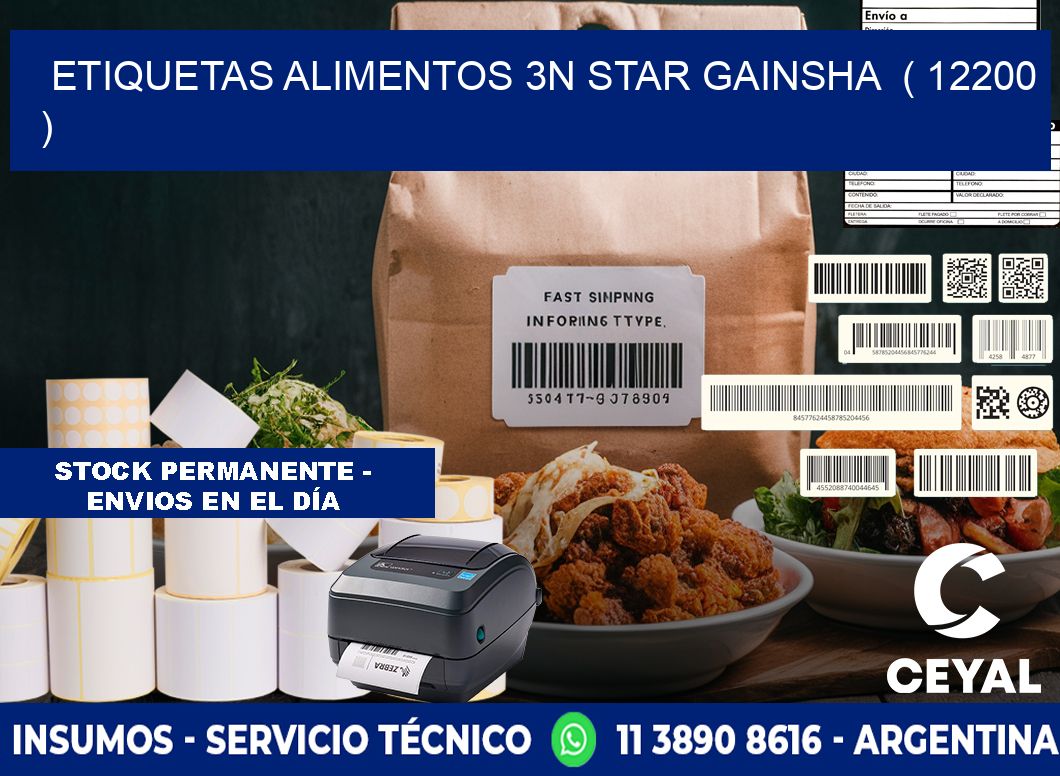 etiquetas alimentos 3n star gainsha ( 12200 )