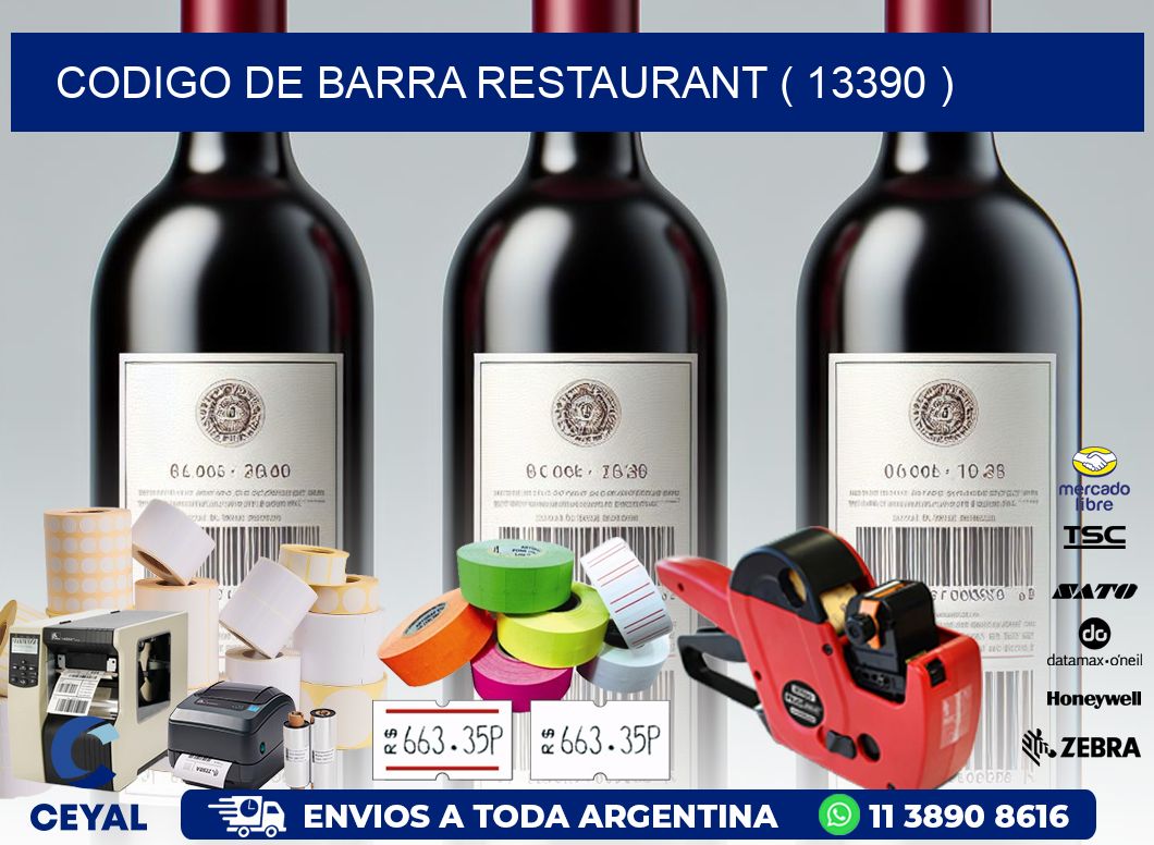 CODIGO DE BARRA RESTAURANT ( 13390 )
