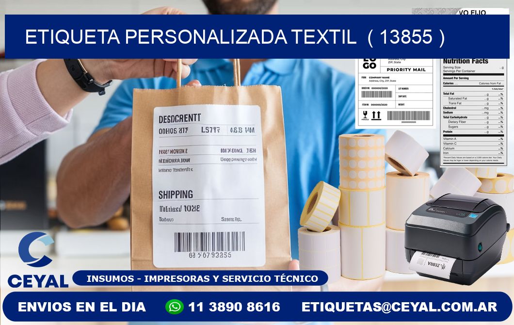 ETIQUETA PERSONALIZADA TEXTIL ( 13855 )