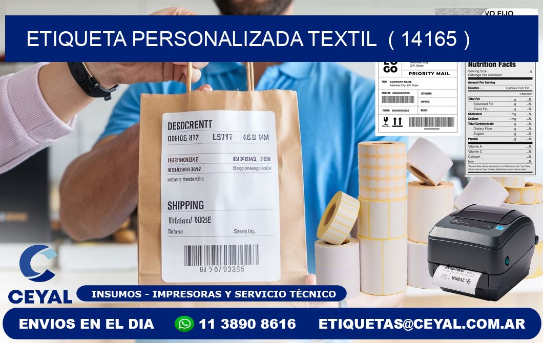 ETIQUETA PERSONALIZADA TEXTIL ( 14165 )