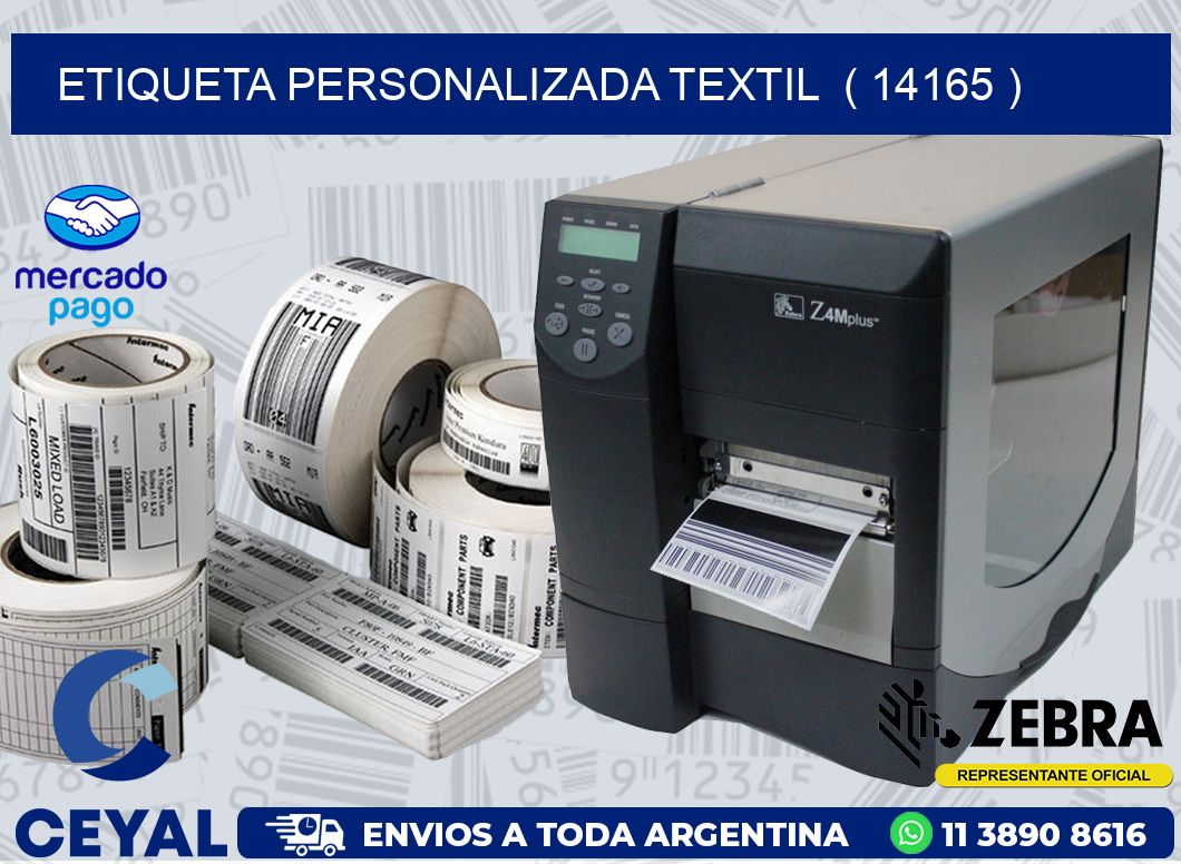 ETIQUETA PERSONALIZADA TEXTIL ( 14165 )