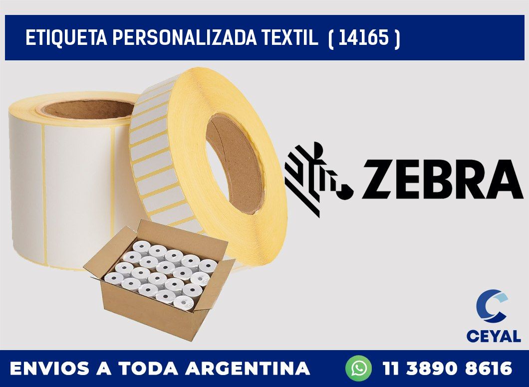 ETIQUETA PERSONALIZADA TEXTIL ( 14165 )