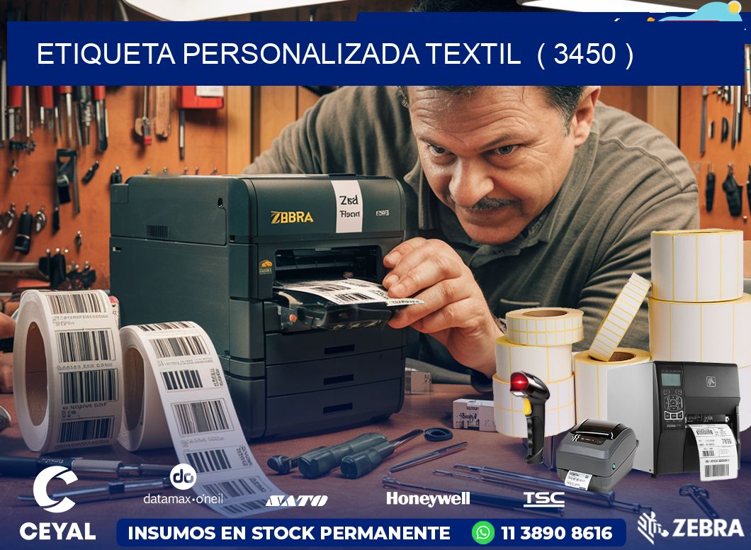 ETIQUETA PERSONALIZADA TEXTIL ( 3450 )
