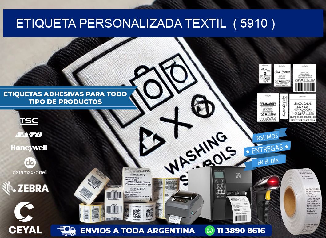 ETIQUETA PERSONALIZADA TEXTIL ( 5910 )