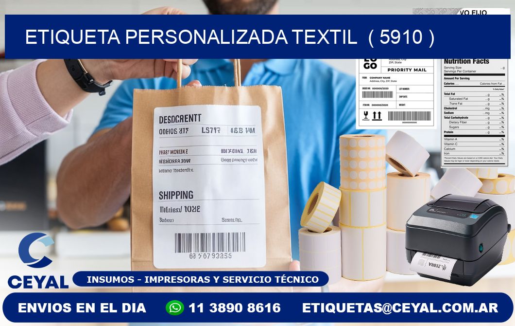 ETIQUETA PERSONALIZADA TEXTIL ( 5910 )