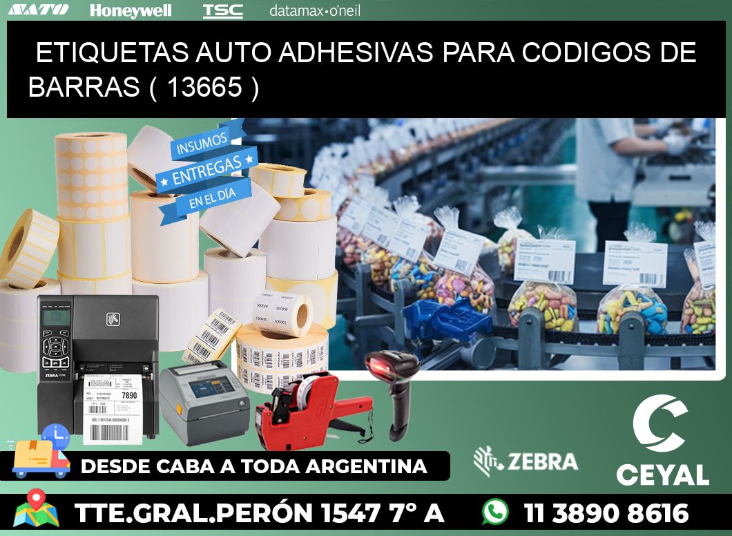 ETIQUETAS AUTO ADHESIVAS PARA CODIGOS DE BARRAS ( 13665 )