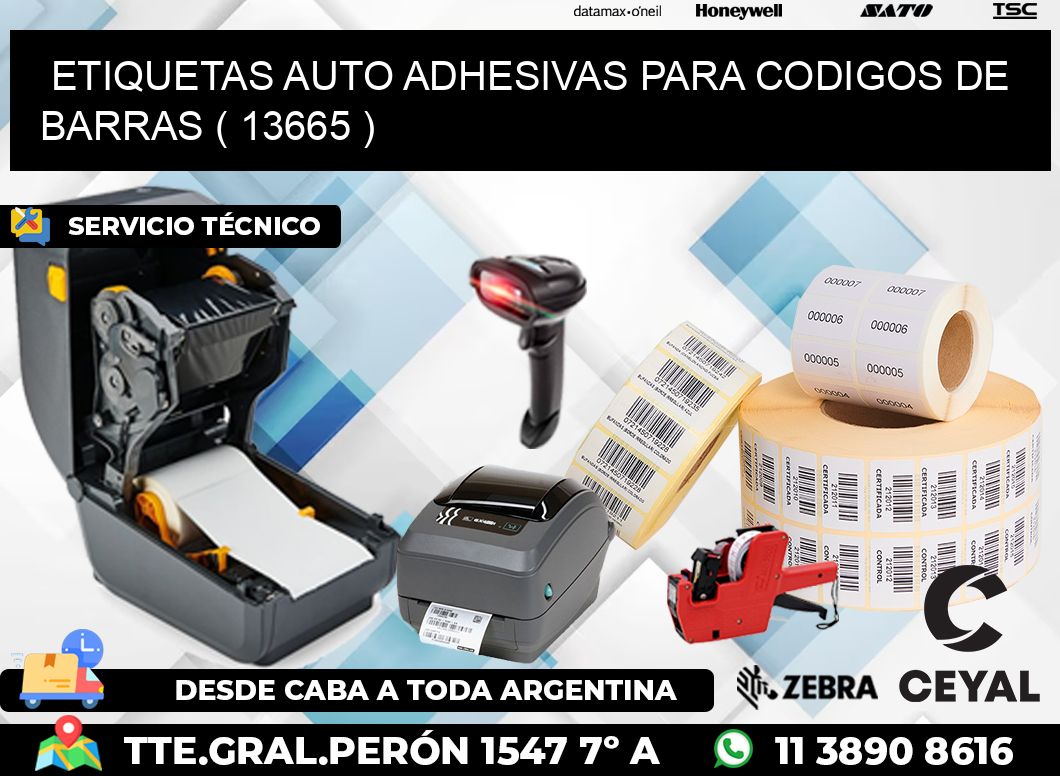 ETIQUETAS AUTO ADHESIVAS PARA CODIGOS DE BARRAS ( 13665 )